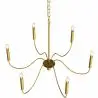 Buy Gold 6-Arm Pendant Lamp – Modern Chandelier Style in Metal - Aviana Gold 61742 home delivery