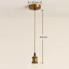 Buy Pendant Lamp Cable in Aged Gold with Adjustable Height - Hylur Gold 61747 in the Europe