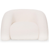 Buy Modern Armchair Upholstered In Cream White Bouclé Fabric – Curved And Comfortable Design - Noa White 61753 - in the EU