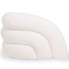 Buy Curved Sofa 2 m in White Bouclé Fabric – Modern and Elegant Design - Lordah White 61754 home delivery