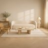 Buy Curved Sofa 2 m in White Bouclé Fabric – Modern and Elegant Design - Lordah White 61754 with a guarantee