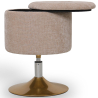 Buy Stool With Storage Upholstered In Chenille - Solrun Beige 61758 with a guarantee