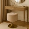 Buy Stool With Storage Upholstered In Chenille - Solrun Beige 61758 in the Europe