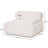 Buy Modular Left Corner Sofa - Upholstered In Bouclé Fabric - Bathy  White 61759 - prices