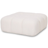 Buy Modular Pouf Upholstered In Bouclé Fabric - Modern Design – Compatible With Modular Sofa - Bathy  White 61760 in the Europe