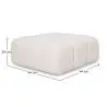 Buy Modular Pouf Upholstered In Bouclé Fabric - Modern Design – Compatible With Modular Sofa - Bathy  White 61760 home delivery
