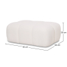 Buy Modular Pouf Upholstered In Bouclé Fabric - Modern Design (93х63) – Compatible With Modular Sofa - Bathy  White 61761 with a guarantee