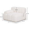 Buy Right Corner Armchair - Upholstered In Bouclé Fabric - Compatible With Modular Sofa - Bathy  White 61762 - in the EU