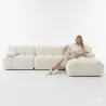 Buy Armchair Upholstered In Bouclé Fabric - Compatible With Modular Sofa - Bathy  White 61763 - prices