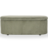 Buy Bench With Internal Storage Upholstered In Velvet Corduroy Fabric - Auren Olive 61765 - in the EU