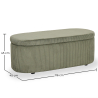 Buy Bench With Internal Storage Upholstered In Velvet Corduroy Fabric - Auren Olive 61765 at MyFaktory