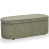 Buy Bench With Internal Storage Upholstered In Velvet Corduroy Fabric - Auren Olive 61765 home delivery