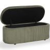 Buy Bench With Internal Storage Upholstered In Velvet Corduroy Fabric - Auren Olive 61765 home delivery