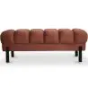 Buy Chesterfield Style Bench Upholstered In Velvet With Iron Legs - Carella Chocolate 61771 - in the EU