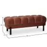 Buy Chesterfield Style Bench Upholstered In Velvet With Iron Legs - Carella Chocolate 61771 in the Europe