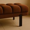Buy Chesterfield Style Bench Upholstered In Velvet With Iron Legs - Carella Chocolate 61771 - in the EU