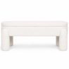 Buy Bench With Storage Upholstered In Off-White Bouclé Fabric – Modern Seat For Living Room And Bedroom - Kylna White 61772 - in the EU