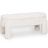Buy Bench With Storage Upholstered In Off-White Bouclé Fabric – Modern Seat For Living Room And Bedroom - Kylna White 61772 - in the EU