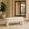 Buy Bench With Storage Upholstered In Off-White Bouclé Fabric – Modern Seat For Living Room And Bedroom - Kylna White 61772 - in the EU