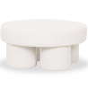 Buy Designer Ottoman In White Bouclé – Modern Coffee Table - Noreli White 61773 in the Europe
