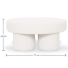 Buy Designer Ottoman In White Bouclé – Modern Coffee Table - Noreli White 61773 home delivery