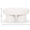 Buy Designer Ottoman In White Bouclé – Modern Coffee Table - Noreli White 61773 in the Europe