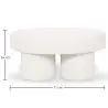 Buy Designer Ottoman In White Bouclé – Modern Coffee Table - Noreli White 61773 in the Europe