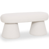 Buy Modern Style Bench Upholstered In Bouclé Fabric - Nuvora White 61774 home delivery