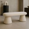 Buy Modern Style Bench Upholstered In Bouclé Fabric - Nuvora White 61774 - prices