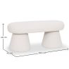 Buy Modern Style Bench Upholstered In Bouclé Fabric - Nuvora White 61774 in the Europe