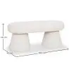 Buy Modern Style Bench Upholstered In Bouclé Fabric - Nuvora White 61774 in the Europe