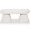 Buy Modern Style Bench Upholstered In Bouclé Fabric - Nuvora White 61774 - in the EU