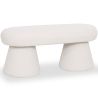 Buy Modern Style Bench Upholstered In Bouclé Fabric - Nuvora White 61774 in the Europe