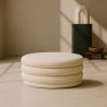 Buy Modern Ottoman With Storage Upholstered In Bouclé Fabric Multifunctional As Coffee Table - Orelia White 61775 in the Europe