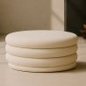 Buy Modern Ottoman With Storage Upholstered In Bouclé Fabric Multifunctional As Coffee Table - Orelia White 61775 at MyFaktory
