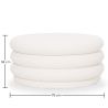 Buy Modern Ottoman With Storage Upholstered In Bouclé Fabric Multifunctional As Coffee Table - Orelia White 61775 - prices