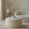 Buy Modern Ottoman With Storage Upholstered In Bouclé Fabric Multifunctional As Coffee Table - Orelia White 61775 - prices