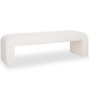 Buy Bench Upholstered In White Bouclé Fabric - Modern Elegant Minimalist - Elvara White 61779 home delivery