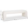 Buy Bench Upholstered In White Bouclé Fabric - Modern Elegant Minimalist - Elvara White 61779 - prices
