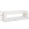 Buy Bench Upholstered In White Bouclé Fabric - Modern Elegant Minimalist - Elvara White 61779 at MyFaktory