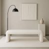 Buy Bench Upholstered In White Bouclé Fabric - Modern Elegant Minimalist - Elvara White 61779 in the Europe