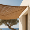 Buy Coconut fiber awning 4x4M - 100 % Ecological shade sail Beige 61782 in the Europe