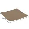 Buy Coconut fiber awning 5x5M - 100 % Ecological shade sail Beige 61783 at MyFaktory