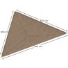 Buy Coconut fiber awning 3x3x3M - 100 % Ecological shade sail Beige 61784 at MyFaktory