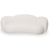 Buy Curved Sofa Upholstered In White Bouclé - 3/4 Seater - Modern And Elegant Design - Boreli White 61756 - in the EU