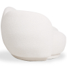 Buy Curved Sofa Upholstered In White Bouclé - 3/4 Seater - Modern And Elegant Design - Boreli White 61756 home delivery