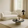 Buy Curved Sofa Upholstered In White Bouclé – Modern And Elegant Design - Boreli White 61756 home delivery