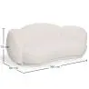 Buy Curved Sofa Upholstered In White Bouclé – Modern And Elegant Design - Boreli White 61756 home delivery