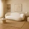 Buy Curved Sofa Upholstered In White Bouclé – Modern And Elegant Design - Boreli White 61756 at MyFaktory