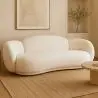 Buy Curved Sofa Upholstered In White Bouclé – Modern And Elegant Design - Boreli White 61756 - in the EU